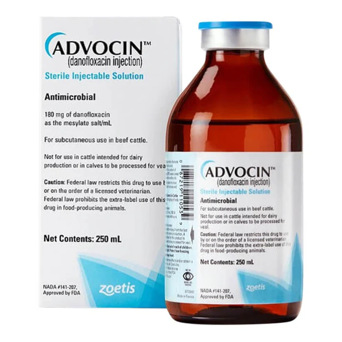 Advocin Antimicrobial Injection for Beef Cattle 250ml Buy Advocin Antimicrobial Injection for Beef Cattle 250ml Online - Vet Pharma Med