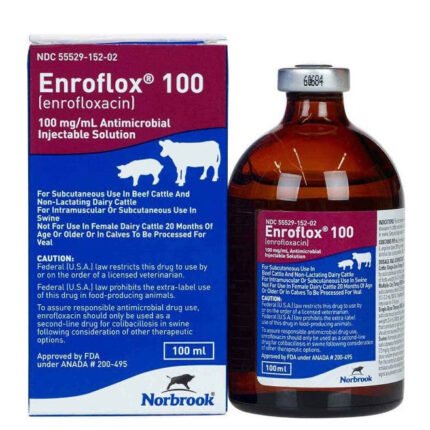 Buy Enroflox 100 for Beef Cattle, Non-Lactating Dairy Cattle and Swine Online