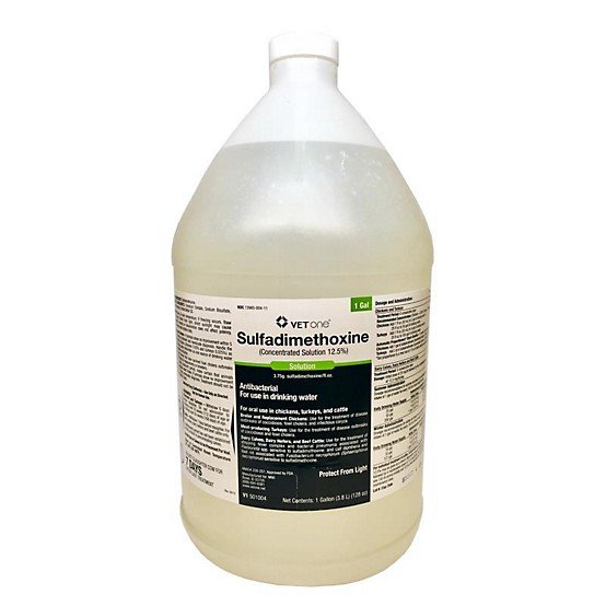 Sulfadimethoxine Solution contains 12.5% suSulfadimethoxine 12.5% Concentrated Solution for Chickens, Turkeys and Cattle Buy Sulfadimethoxine 12.5% Concentrated Solution for Chickens, Turkeys and Cattle Online