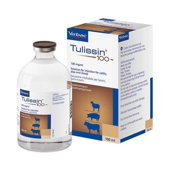 Tulissin 100 (tulathromycin injection) 100mg for Cattle and Swine Buy Tulissin 100 (tulathromycin injection) 100mg for Cattle and Swine Online